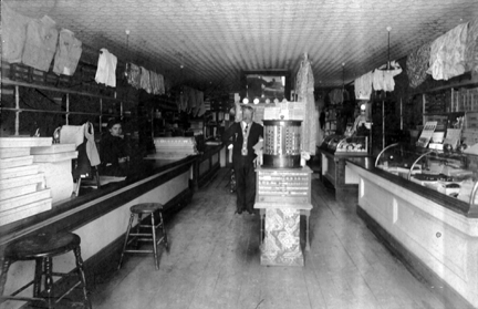 Provensal store interior, 1910. 